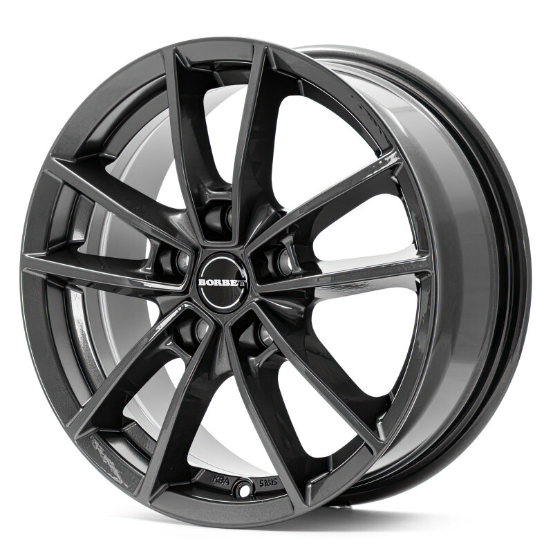 Литі диски Borbet W R16 W6.5 PCD5x112 ET45 DIA57.1 (mistral anthracite glossy)-зображення-2