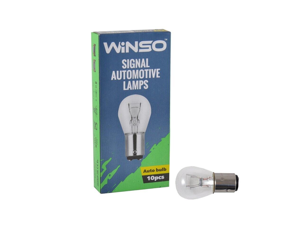 Лампа розжарювання Winso 12V P21/4W 21/4W BAZ15d, 10шт.