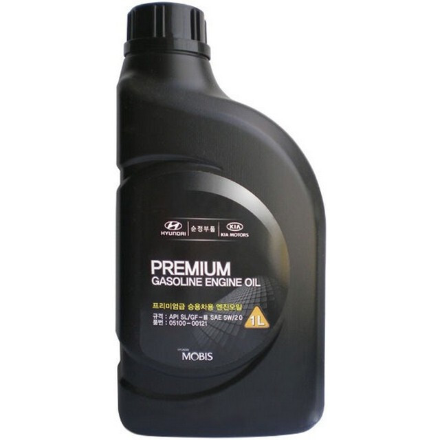 Моторне масло Mobis Premium Gasoline 5W-20 API SL, ILSAC GF-3, 05100-00121 (1л.)