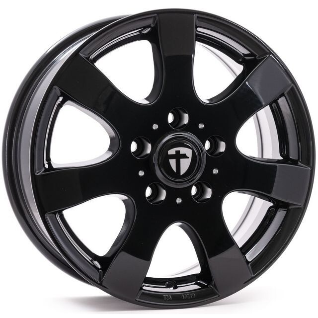 Литі диски Tomason TN3F R16 W6.5 PCD6x130 ET62 DIA84.1 (gloss black)-зображення-1