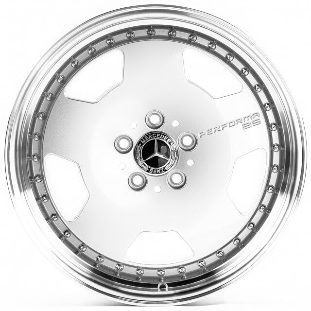Ковані диски Flow Forming FF2211 R18 W8 PCD5x112 ET35 DIA66.6 (silver machined lip)-зображення-1