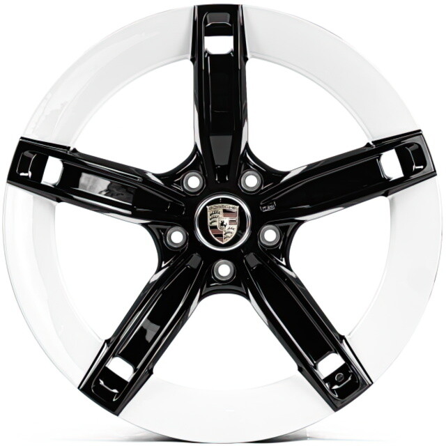 Литі диски Replica Porsche (PR350) R21 W11.5 PCD5x130 ET66 DIA71.6 (black white flange)