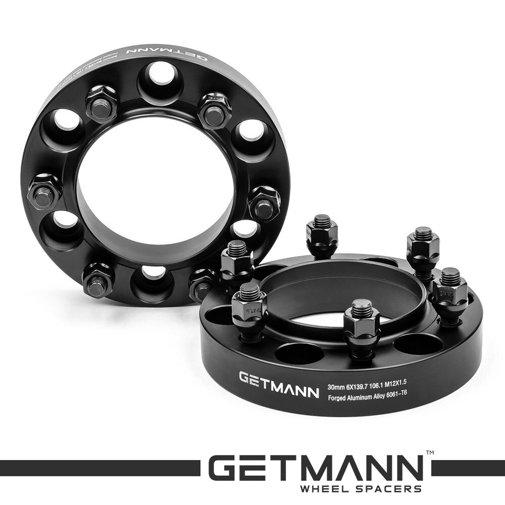 GETMANN | Проставка 30мм 6/139.7-95.1 Шпильки 14х1.5 Кована Чорна (D-176)