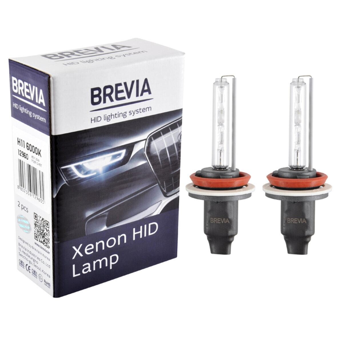 Ксенонова лампа Brevia H11 6000K, 85V, 35W PGJ19-2 KET, 2шт-зображення-1