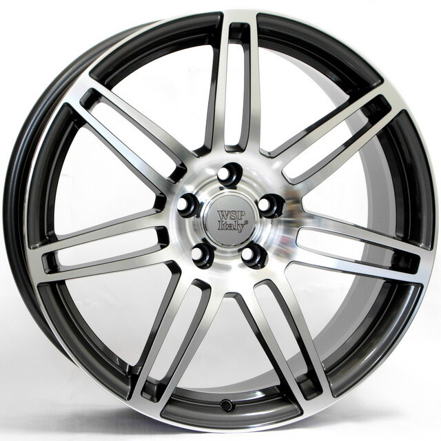 Литі диски WSP Italy Audi (W557) S8 Cosma Two R18 W8 PCD5x112 ET45 DIA57.1 (black polished)-зображення-1