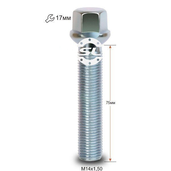 Колісні болти Starleks Сфера (М14х1.5x75 NEX17) Цинк