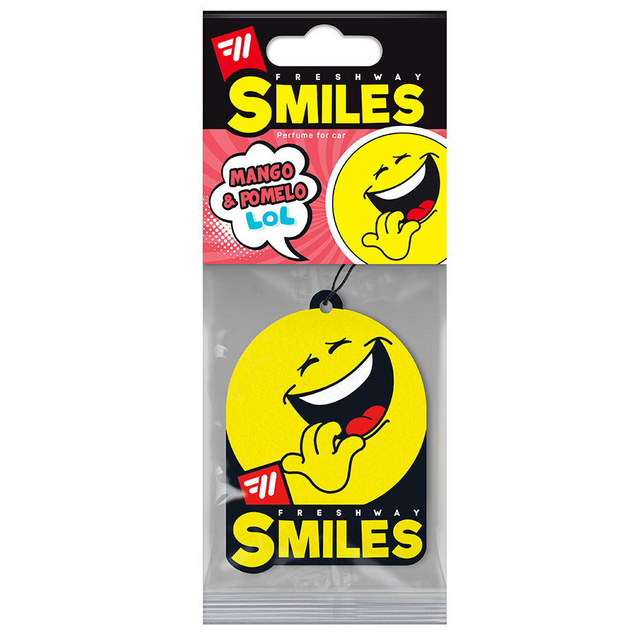 Ароматизатор сухий листочок FreshWay Smiles Dry Mango and Pomelo (Манго та Помело)