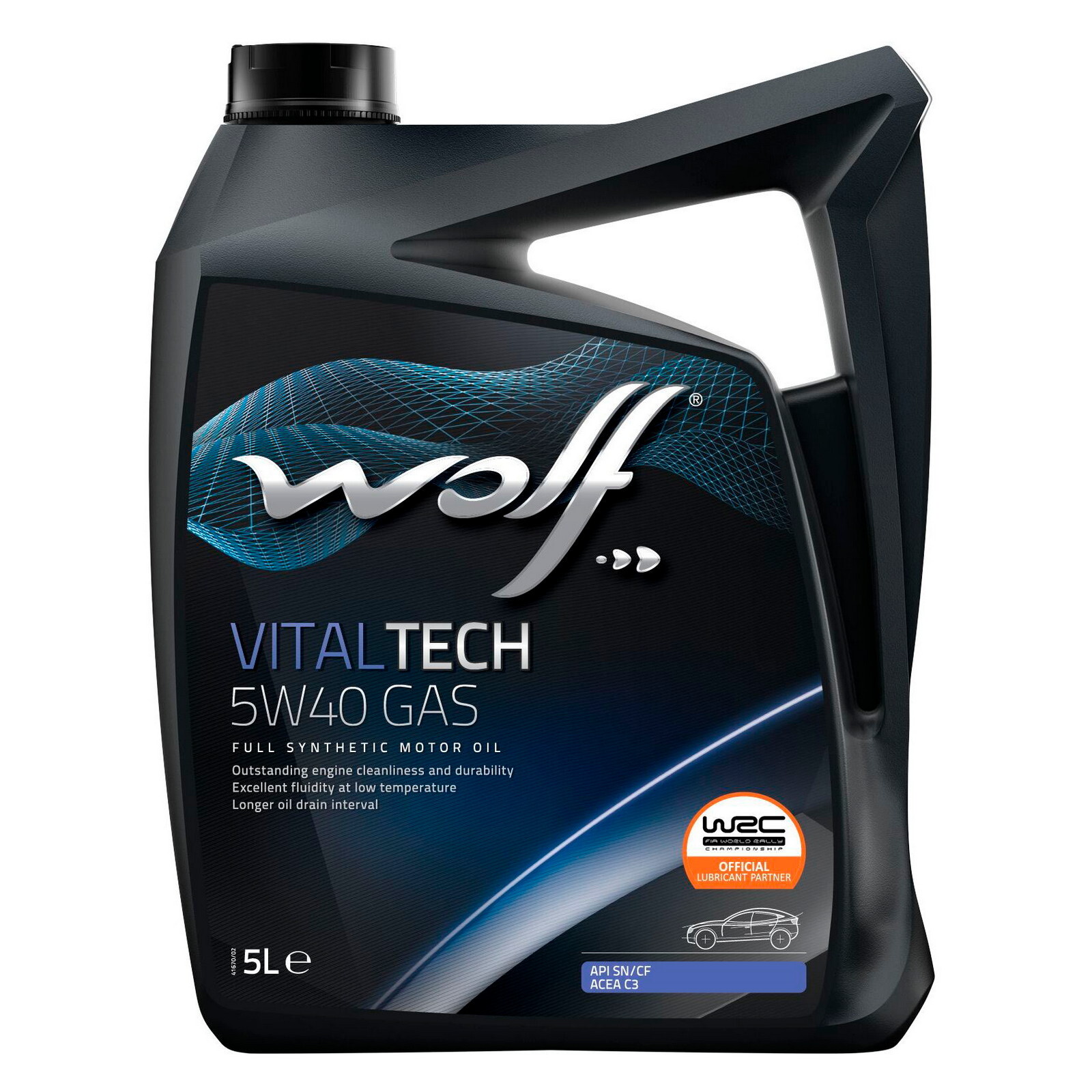 Моторна олива Wolf Vitaltech 5W-40 GAS (5л.)