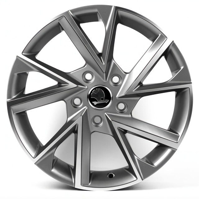 Литі диски Replica Skoda (SK262) R19 W8 PCD5x112 ET43 DIA57.1 (matt graphite machined face)-зображення-9