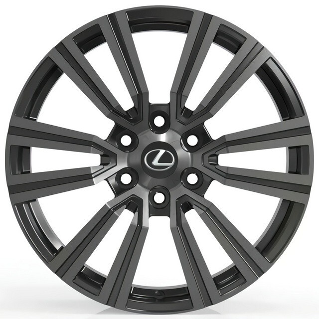 Литі диски Replica Lexus (LX2541) R20 W8.5 PCD6x139.7 ET50 DIA95.1 (black machined face dark coati)