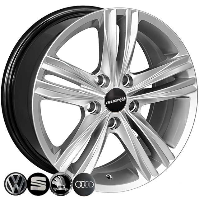 Литі диски Replica Volkswagen (BK5293) R17 W7.5 PCD5x112 ET45 DIA57.1 (HS)