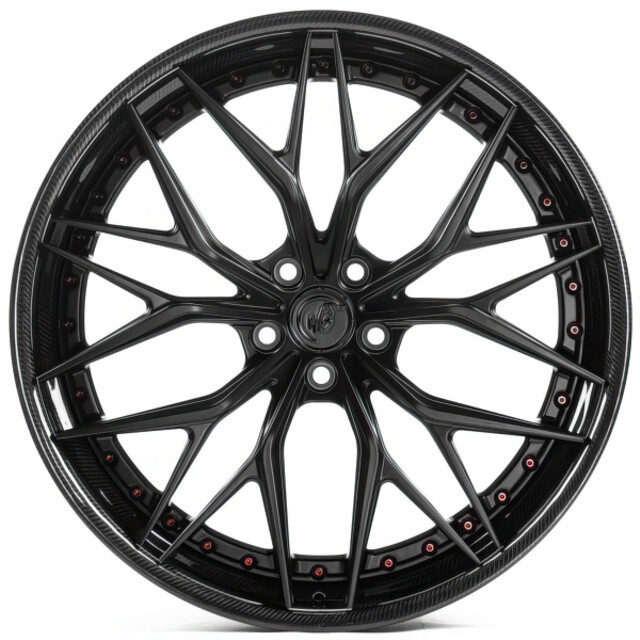 Литі диски WS Forged WS-040C R22 W11.5 PCD5x112 ET53 DIA66.45 (satin black lip carbon)