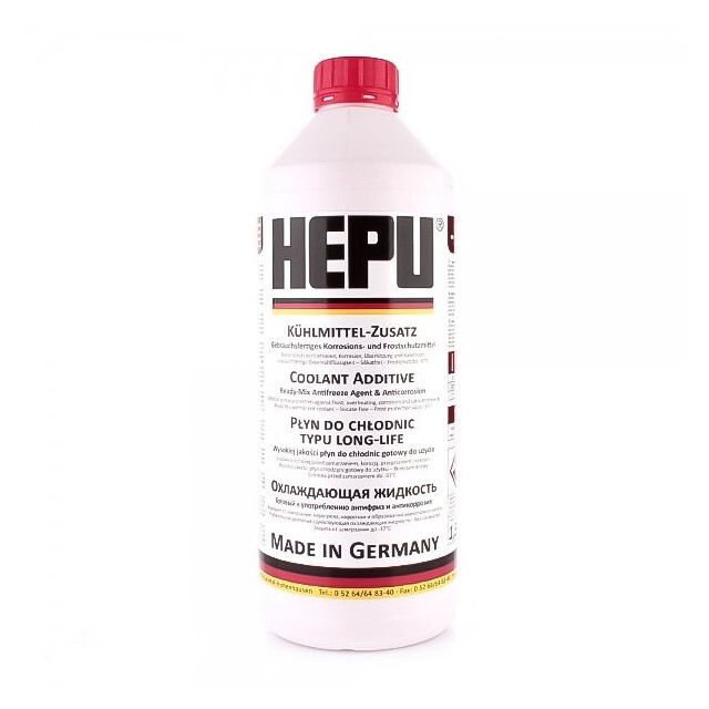 Антифриз HEPU RED G12 READY MIX-37C (червоний) 1,5л. Антифриз HEPU RED G12 READY MIX-37C (червоний) 1,5л.