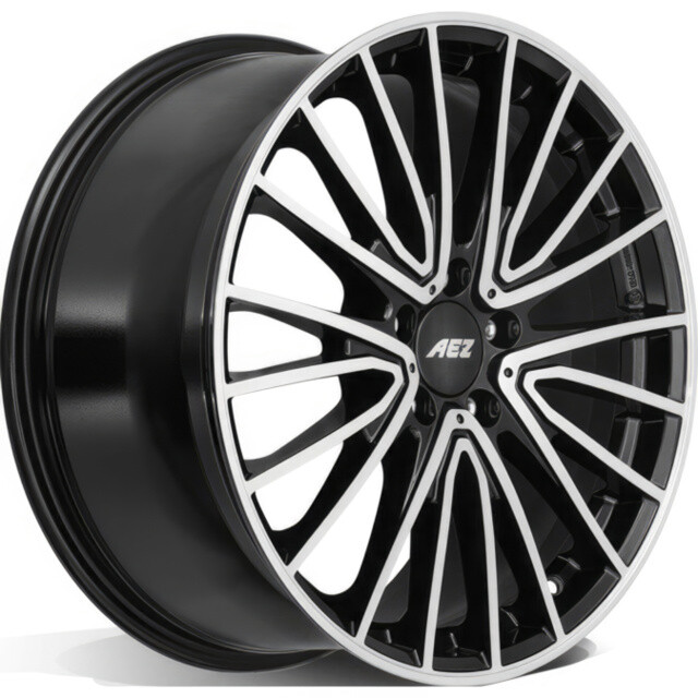 Литі диски Aez Berlin R19 W8.5 PCD5x114.3 ET40 DIA64.1 (black polished lip)-зображення-3