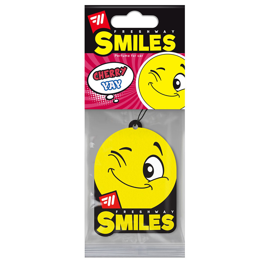 Ароматизатор сухий листочок Fresh Way Smiles Dry Cherry (Вишня)