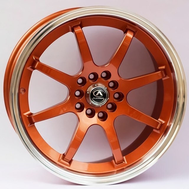 Ковані диски Alexrims AFC-2 (forged) R17 W8 PCD5x100 ET42 DIA67.1 (bronze + polished rim)-зображення-1