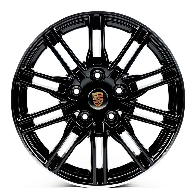 Литі диски Replica Porsche (PR476) R18 W8 PCD5x130 ET50 DIA71.6 (black machined lip)-зображення-1