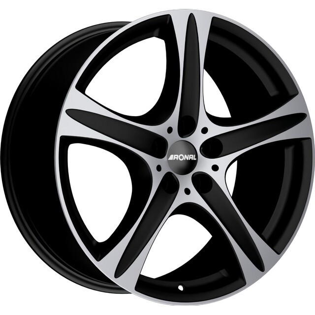 Литі диски Ronal R55 R18 W8.5 PCD5x112 ET45 DIA76 (matt black front diamond cut)