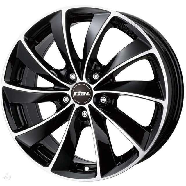 Литі диски Rial Lugano R19 W8.5 PCD5x112 ET32 DIA70.1 (diamond black)-зображення-1