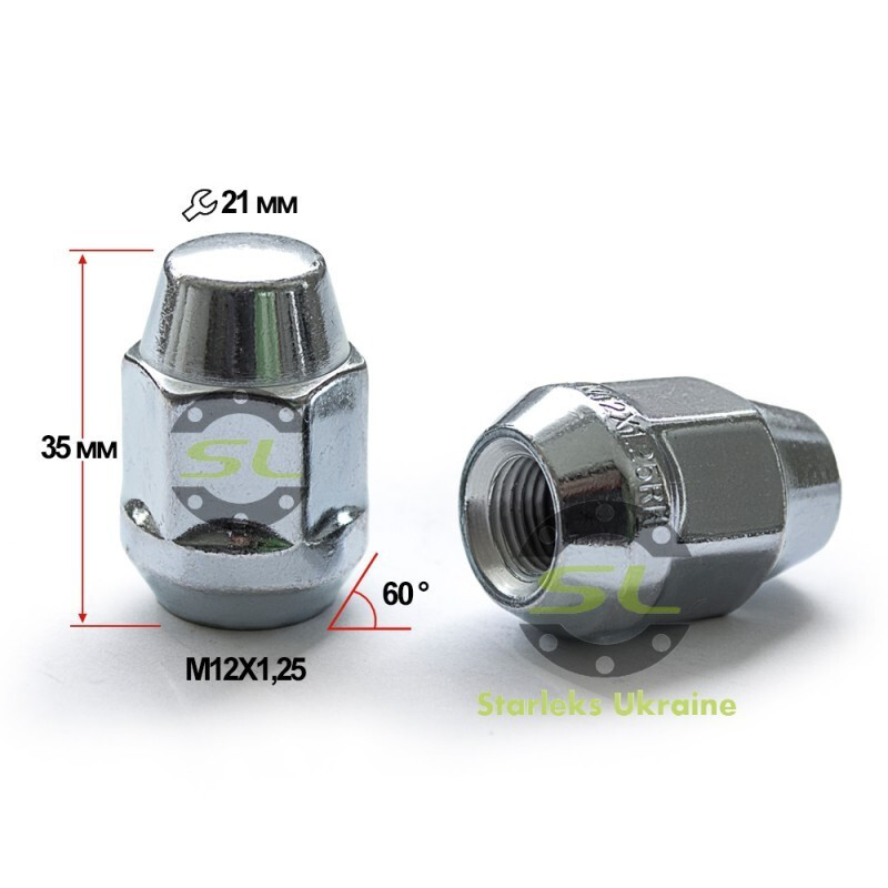 Колісні гайки Starleks Конус (M12x1.25x35 NEX21) Цинк