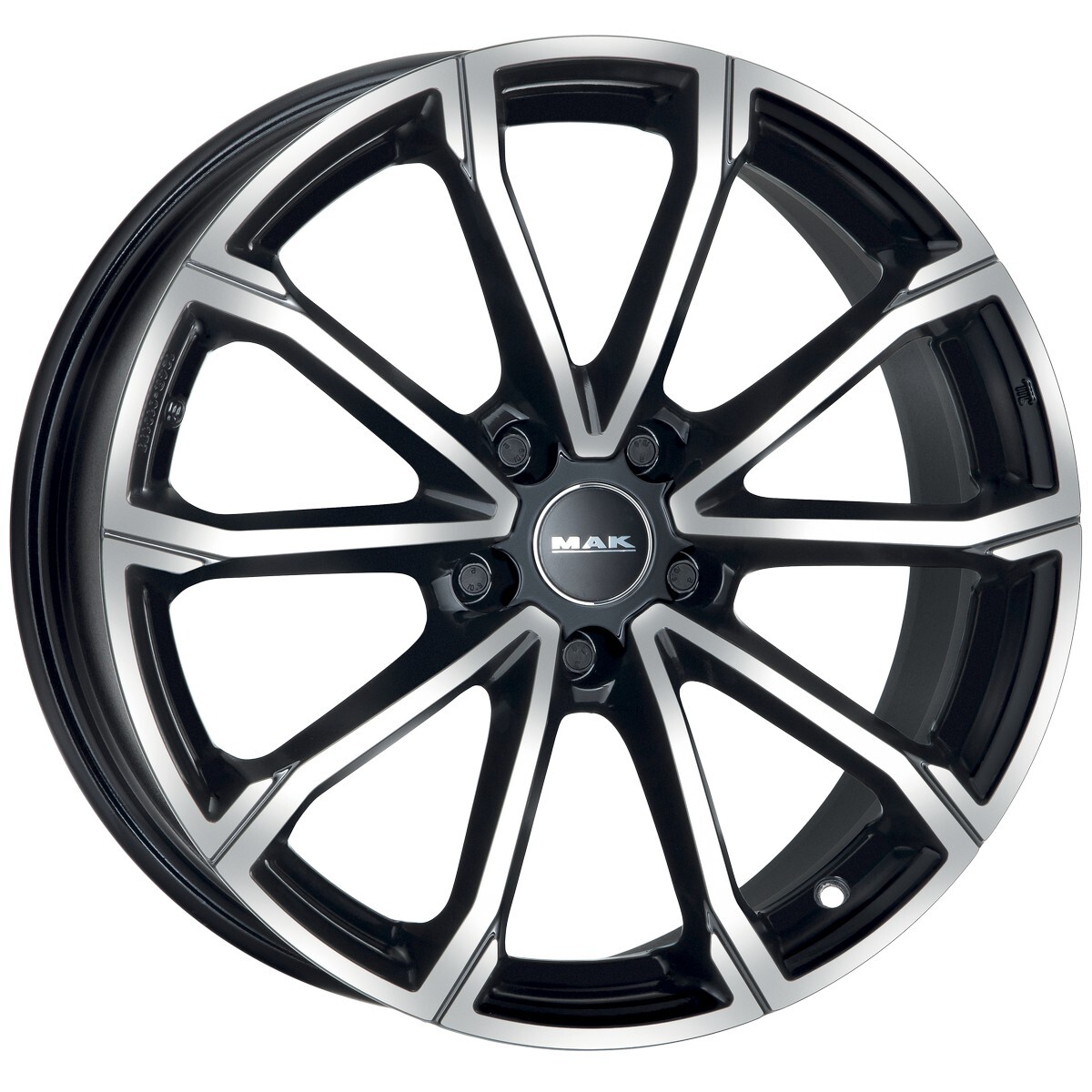 Литі диски Mak DaVinci R19 W8 PCD5x108 ET45 DIA72 (black polished)-зображення-1