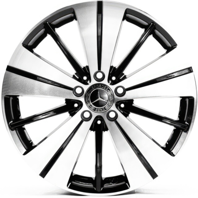 Литі диски Replica Mercedes (MR3298) R18 W7.5 PCD5x112 ET52 DIA66.6 (black machined face)-зображення-1