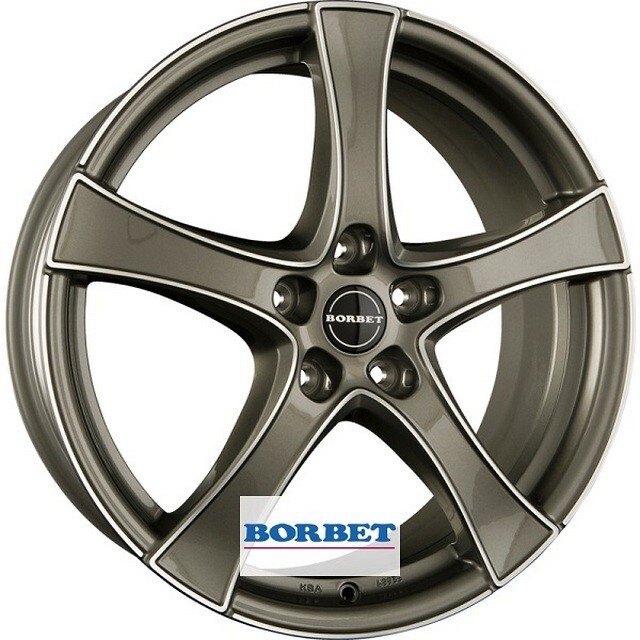 Литі диски Borbet F2 R18 W7.5 PCD5x114.3 ET45 DIA60.1 (graphite polished)-зображення-1