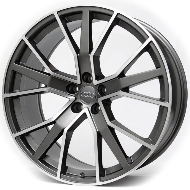 Литі диски Replica Audi (A970) R22 W10 PCD5x112 ET26 DIA66.6 (matt graphite machined face)-зображення-1