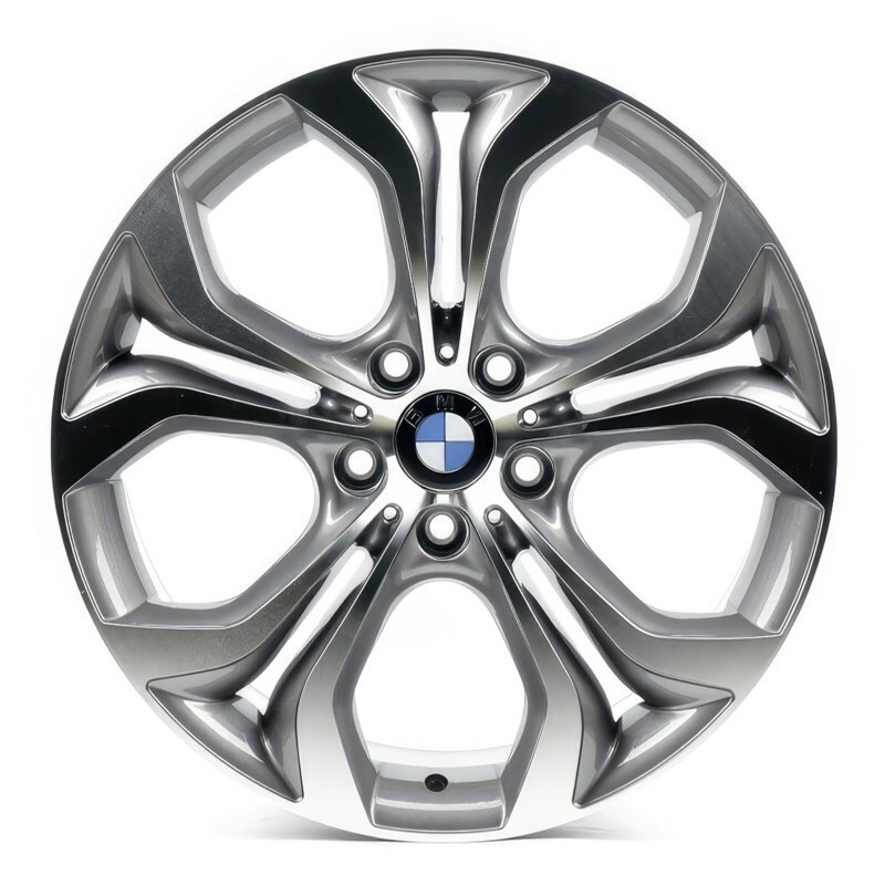 Литі диски Replica BMW (B117) R19 W9 PCD5x120 ET48 DIA74.1 (gun metal machined face)-зображення-1