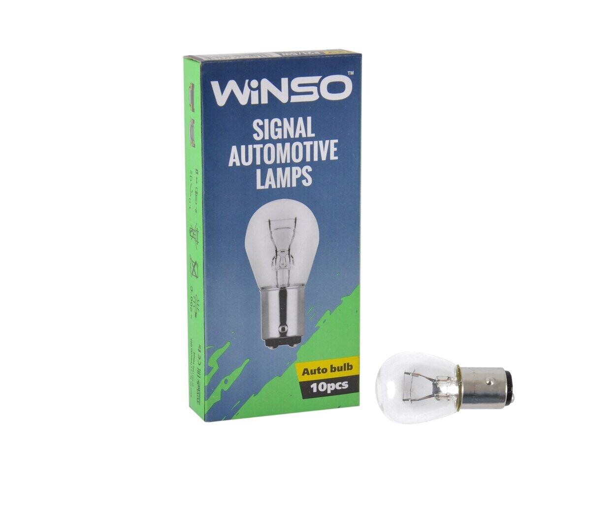 Лампа розжарювання Winso 12V P21/5W 21/5W BAY15d, 10шт.-зображення-1