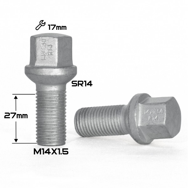 Колісні болти HARRY Сфера (M14x1.5x27/48.5 NEX17) Dacromet