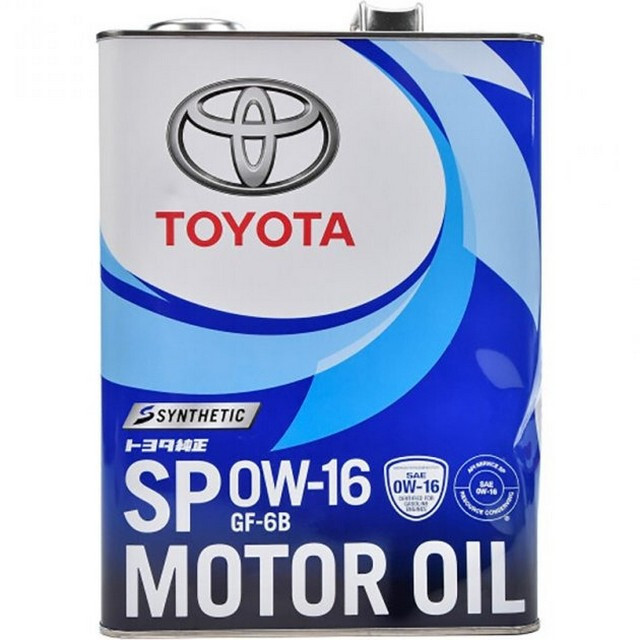 Моторне масло Toyota Synthetic Motor Oil SP/GF6B, 0W-16 (Japan) (4л.)