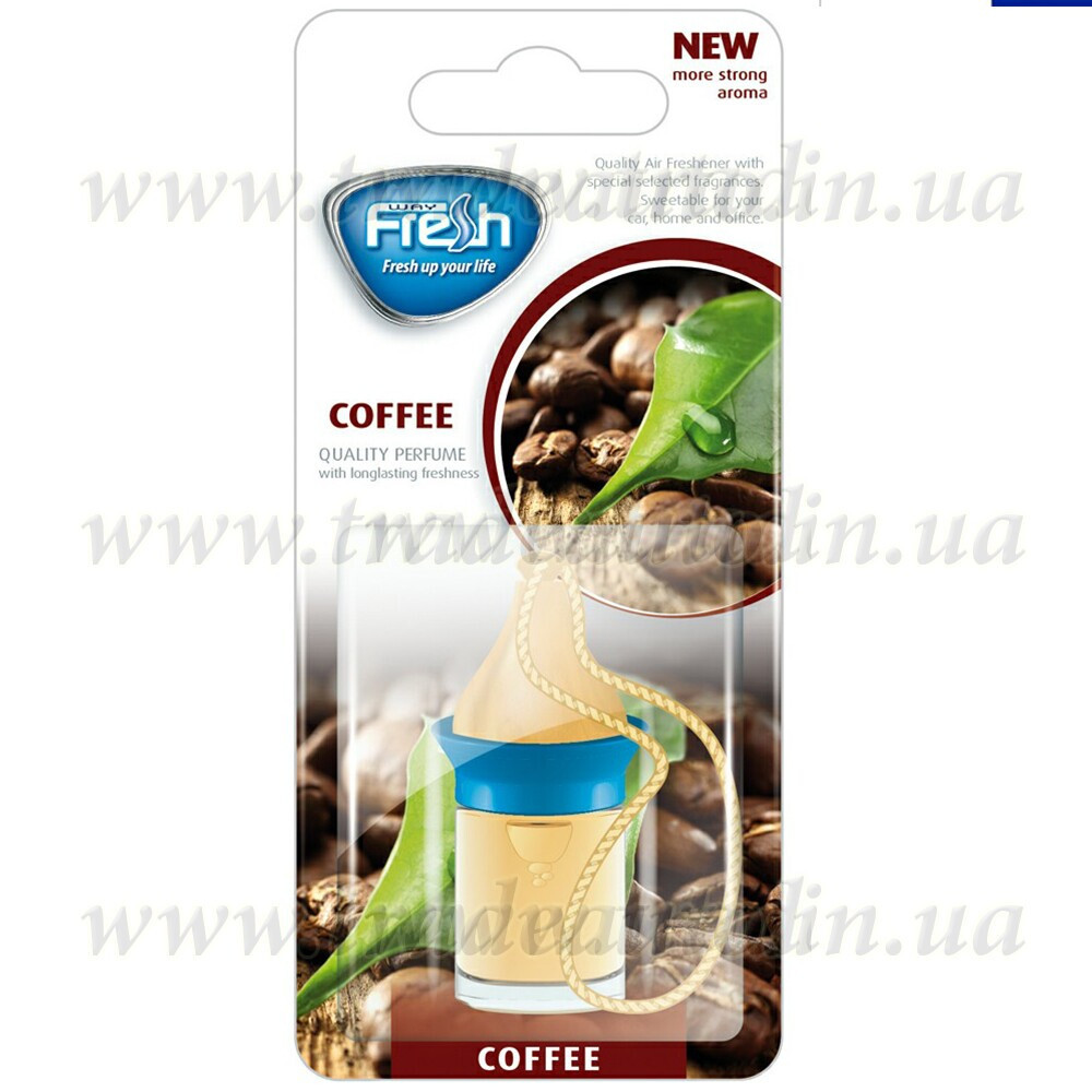 Ароматизатор пробковый на зеркало FreshWay Wood Blister Coffee (Кофе) 5ml