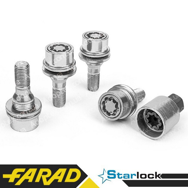 Комплект болтів (секретки) Farad Starlock Прессшайба (М12х1.25х17) Peugeot/Citroen/Обертове кільце/Б