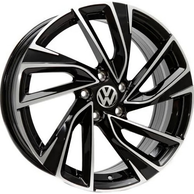 Литі диски Replica Volkswagen (VV5498) R18 W7.5 PCD5x112 ET42 DIA57.1 (black machined face)-зображення-1