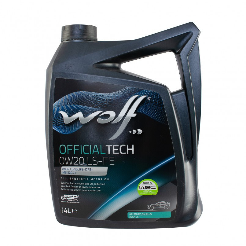 Моторна олія Wolf Officialtech 0W-20 LS-FE (4л.)