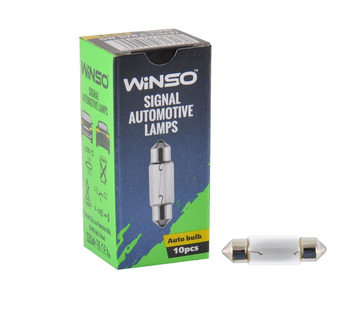 Лампа розжарювання Winso 12V C5W 5W SV8.5 T11x37, 10шт.-зображення-1