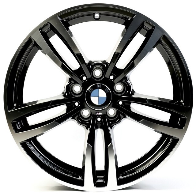 Литі диски Replica BMW (B1121) R17 W8 PCD5x112 ET28 DIA66.6 (black machined face)-зображення-1