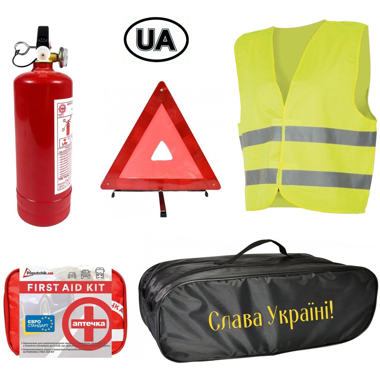 Cумка набір автомобіліста Євростандарт Слава Україні чорна 01-204-IS-зображення-1