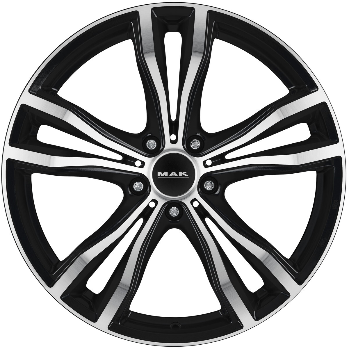 Литі диски Mak X-Mode R20 W9 PCD5x112 ET35 DIA66.6 (black polished)-зображення-2