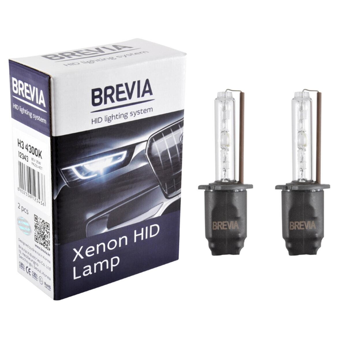 Ксенонова лампа Brevia H3 4300K, 85V, 35W PK22s KET, 2шт-зображення-1