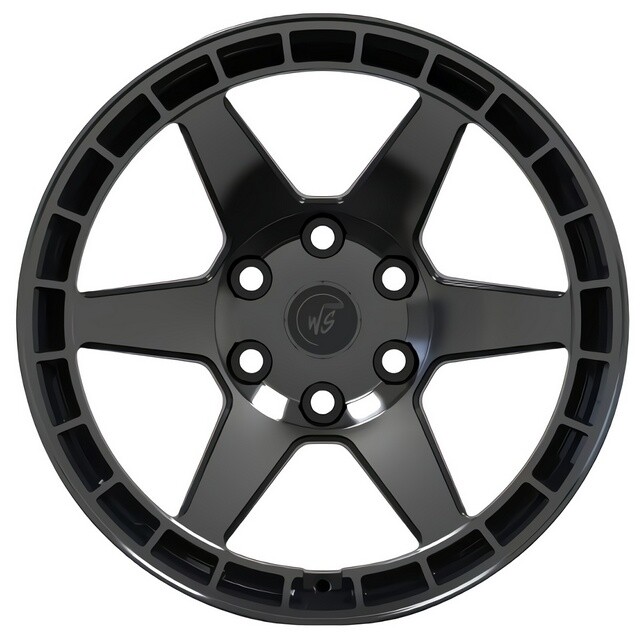 Литі диски WS Forged WS6-07 R18 W8.5 PCD6x139.7 ET10 DIA106.1 (gloss black dark machined face)-зображення-1