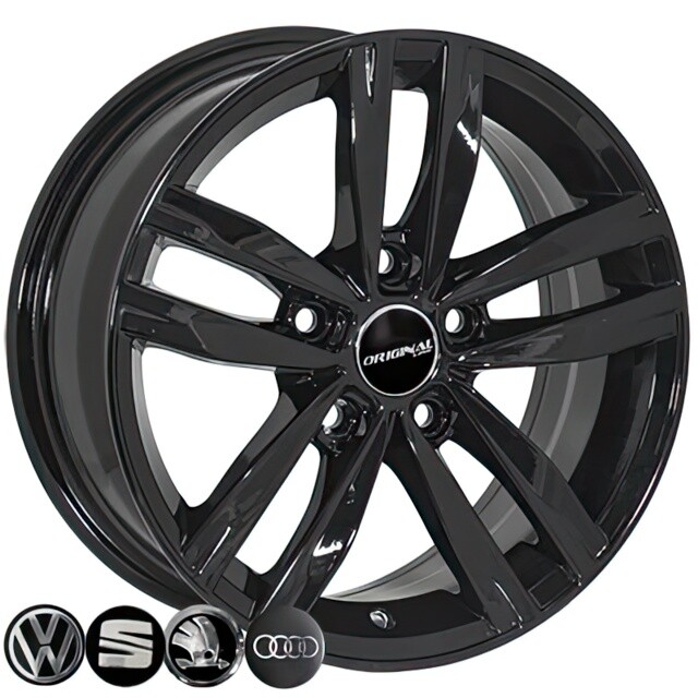 Литі диски Replica Volkswagen (5037) R15 W6.5 PCD5x112 ET42 DIA57.1 (black)