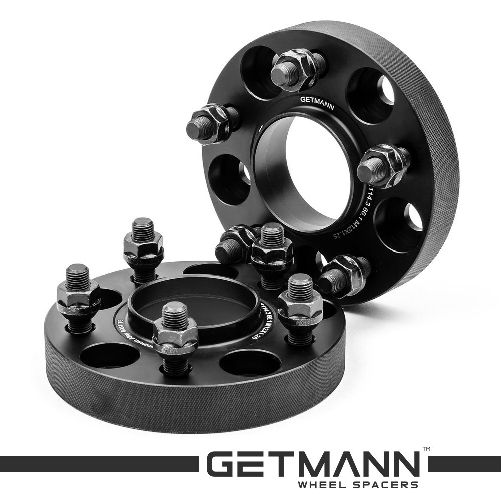 GETMANN | Проставка 25мм 6/139.7-95.1 Шпильки 14х1.5 Кована Чорна (D-176)
