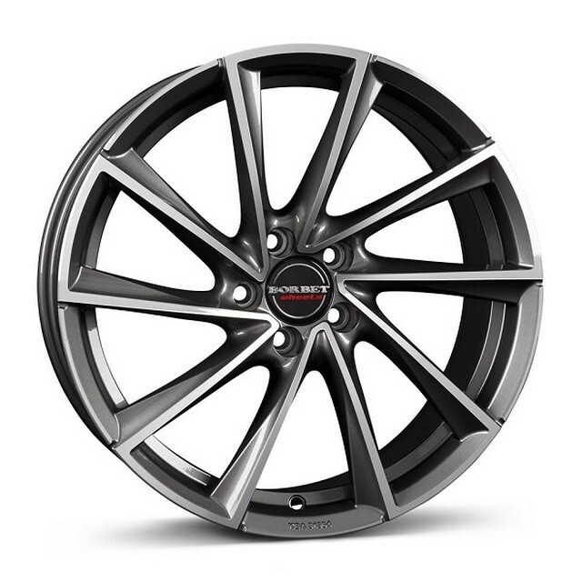 Литі диски Borbet VTX R18 W8 PCD5x114.3 ET48 DIA72.6 (graphite polished)-зображення-1