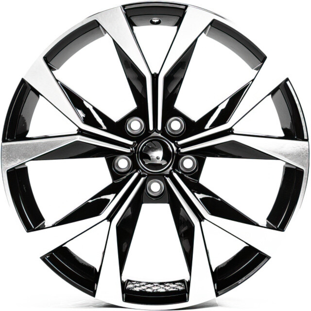 Литі диски Replica Skoda (SK18726) R18 W7.5 PCD5x112 ET38 DIA57.1 (gloss black machined face)