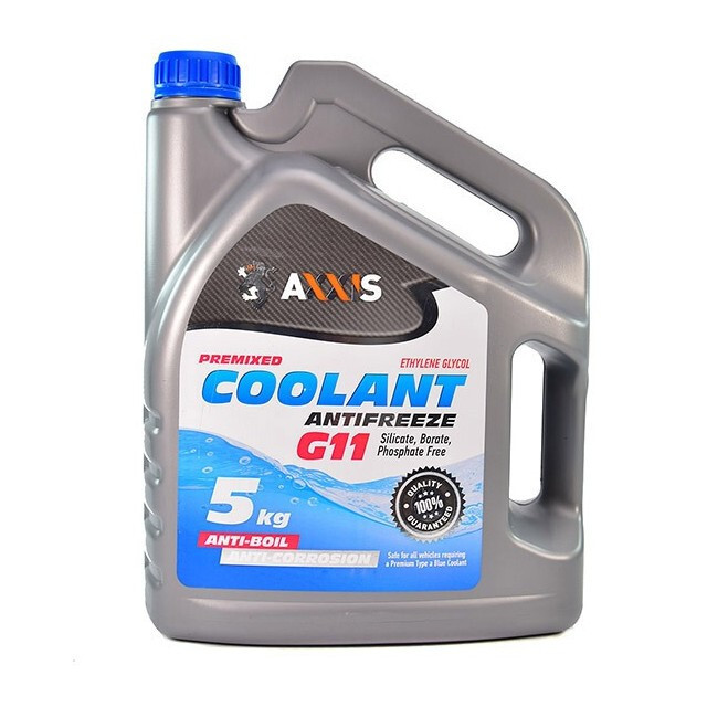 Антифриз AXXIS BLUE G11 Coolant Ready-Mix -36°C (синій) (Каністра 5кг.)