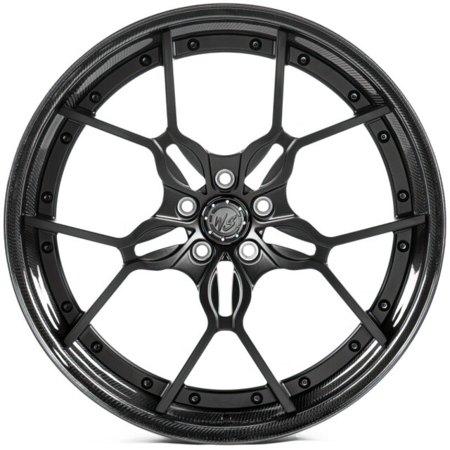 Литі диски WS Forged WS-052C R22 W10.5 PCD5x112 ET10 DIA66.5 (satin black lip carbon)