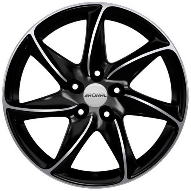 Литі диски Ronal R51 Basis R16 W7 PCD4x108 ET25 DIA65.1 (jet black front diamond cut)