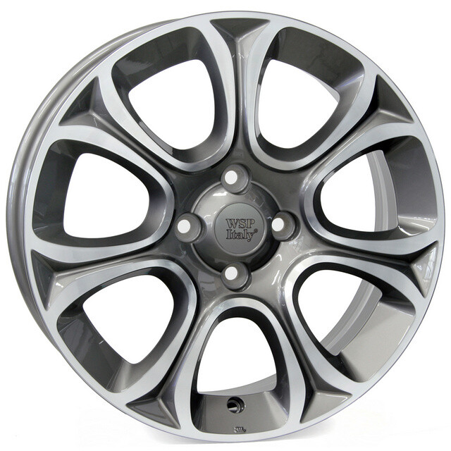 Литі диски WSP Italy Fiat (W163) Evo R16 W6 PCD4x100 ET45 DIA56.6 (anthracite polished)-зображення-1